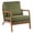 Green, variant on Hassch Accent Armrest Chair with Pillow, Modern Linen Lounge Chair, Upholstered Chair with Wood Frame for Living Room Bedroom, Off-White