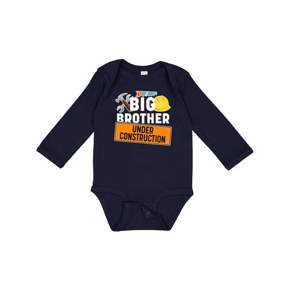 Inktastic Big Brother Under Construction Boys Long Sleeve Baby Bodysuit