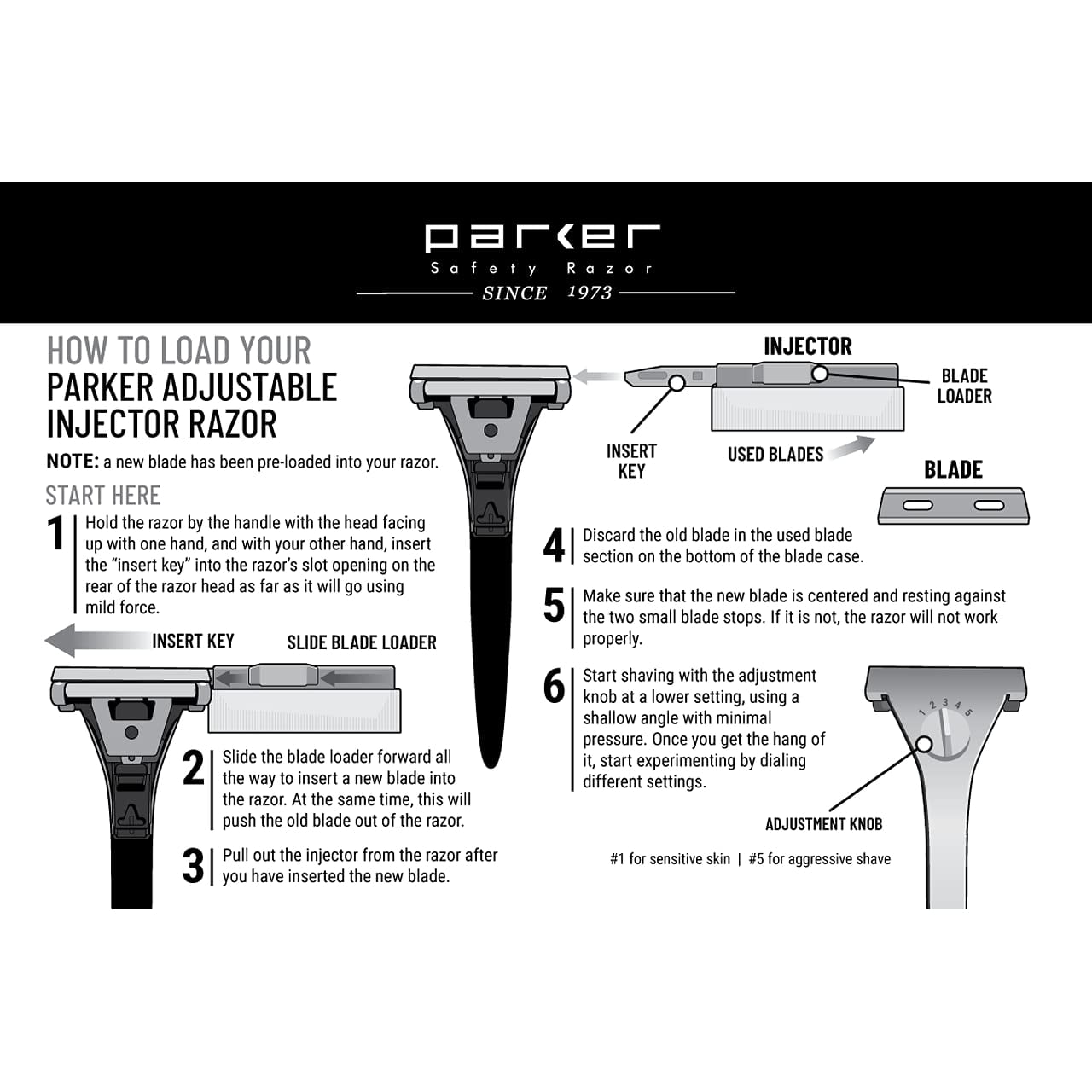 Parker Adjustable Injector Razor