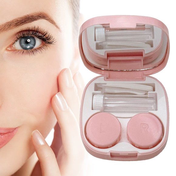HUASHENG Case Travel Size Cute Colored Contact Applicator Removal Tool Kit With Solution Bottle For Daily Outdoor