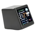 thumbnail image 1 of Desktop Electronic Clock, LCD Digital Display Calendar with Date Temperature, Smart Electronic Clock Weather Forecast Station Bedside Desk Clock for Living Room Home Bedrooms, 1 of 7