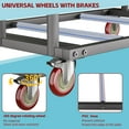 thumbnail image 6 of Heavy Duty Table and Chair Transport Cart with Adjustable Soft Grip Pads - Side Mount Chair Carrier with Secure Handle, 6 of 7