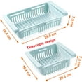 thumbnail image 3 of Retractable Drawer Type Refrigerator Storage Box Food Fresh-keeping Classified Organizer Container Basket, Fridge Shelf Holder Plastic Storage Bins, Fit for Fridge Shelf Under 0.5", 3 of 5