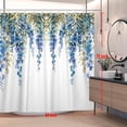 thumbnail image 2 of Green and Blue Plants Shower Curtain Spring Plant Watercolor Botanical Leaves Shower Curtains for Bathroom Home Bathtubs Waterproof Fabric Shower Curtain with Hooks 84x72 Inches, 2 of 6