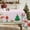 Pink, variant on Christmas Rectangular Tablecloth 60X84 inch, Santa Claus,Gifts,Bell,Snowflakes,Christmas Tree Design Waterproof Polyester Table Cover for Party,Dinner,Outdoor Kitchen Decor,Red White