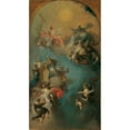 thumbnail image 2 of Franz Anton Maulbertsch 12x18 Gold Ornate Wood Frame and Double Matted Museum Art Print Titled - The Admission of St. Augustine to Heaven (1785-1786), 2 of 4