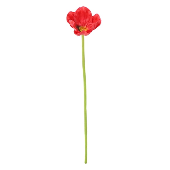 Realistic PU Artificial Poppy Flowers Fake Wedding Bouquet Arrangements for Home Kitchen Living Room Dining Table