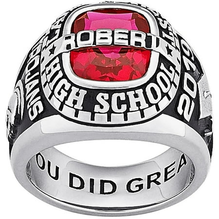 Personalized Men's Platinum Plated or Gold Plated Celebrium Personalized-Top Traditional Class (Best Looking Class Rings)