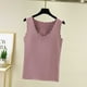 thumbnail image 3 of Minnieouse Ropa interior térmica para mujer, chaleco, Otoño Invierno, hogar, escuela, exterior, capa básica, cuerpo delgado, Tops cálidos, ropa interior Camisetas sin mangas Violeta Minnieouse AP013513-07, 3 of 6
