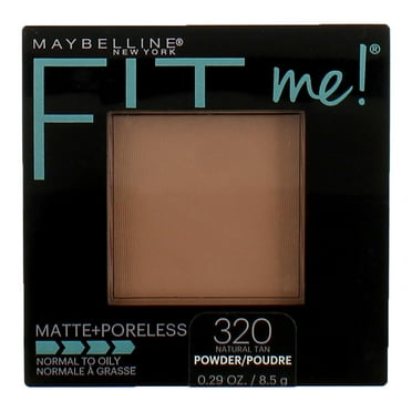 Maybelline New York Fit Me Matte   Poreless Powder Makeup, Natural Tan, 0.29 oz, 1 Count