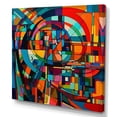 thumbnail image 2 of DESIGN ART Designart "Orange Forces In Motion" Modern Geometric Canvas Print 30 in. wide x 30 in. high, 2 of 5