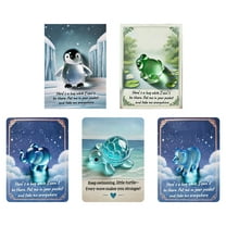 Animal Pocket Hug Gifts, Resin Animals Token with Mini Pocket Hug Greeting Cards, Cute Turtle Encouragement, Bulk Little Emotional Support for Christmas Anniversary Valentines Birthday (5PCS)