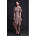 thumbnail image 4 of Bimba Robe à Volants Imprimée Géométrique Rose pour Femmes Épaules Dénudées - XXX-Large, 4 of 6