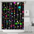 thumbnail image 2 of 72x84 Inch Fashionable Minimalist Shower Curtain Waterproof Bathroom Decor - Premium Aesthetic Polyester Fabric with Rust-Resistant Grommets & 12 Hooks - Quick Dry Fade-Resistant for Home/Hotel, 2 of 5