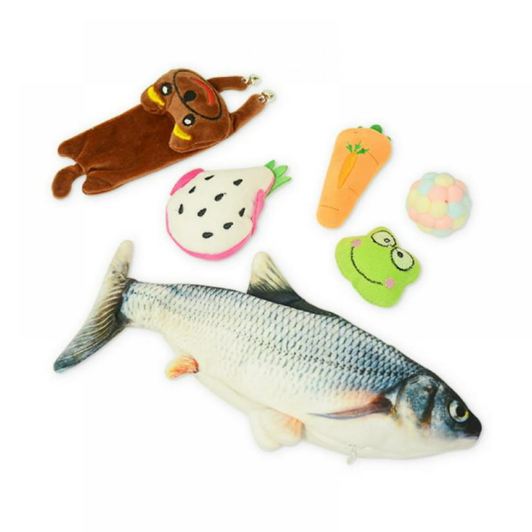 Electric Moving Fish Baby Toy, Realistic Plush Simulation Electric Wagging Fish  Dog Toy Kicker Toys, Funny Interactive Pets Pillow Chew Bite Kick Supplies  for Cat Kitten Kitty Juguete De Mascotas Para Bebé