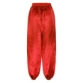 thumbnail image 4 of iiniim Men's Belly Dance Pants Satin Silky Loose Fit Comfy Bloomers Theme Party Trousers Red L, 4 of 7