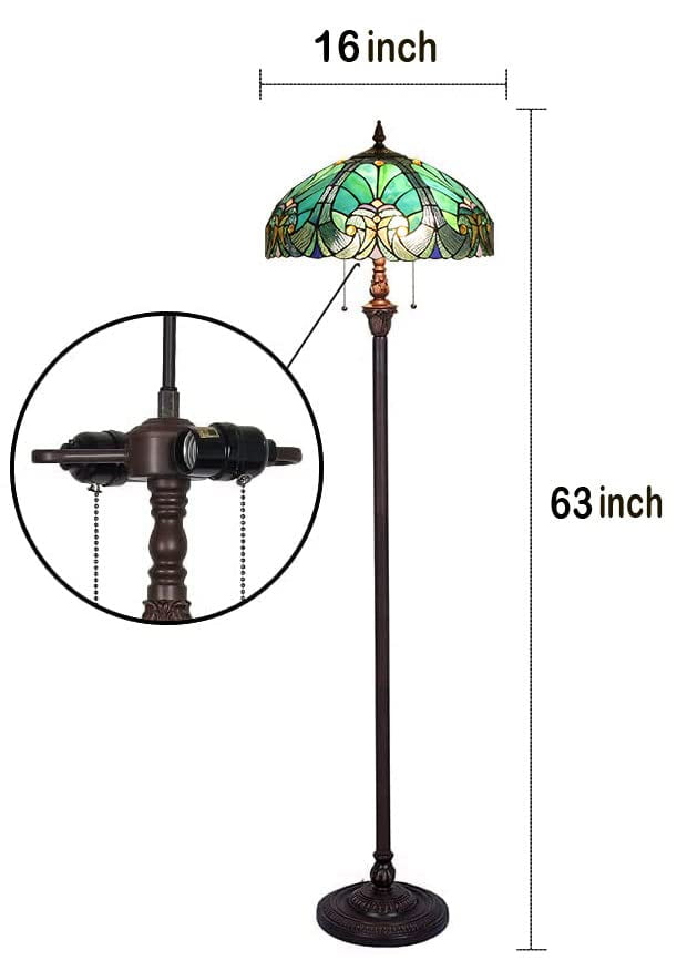 Tiffany Floor Lamp,Stained Glass Lamp Shade