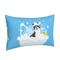 thumbnail image 2 of Bixox Collie in Bathtub Printed Pillow Protector,Super Soft Ideal for Home,Guests,Rentals - 14"x20", 2 of 8