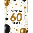 thumbnail image 4 of Glamorous Glittery 60 Years Celebration Banner Backdrop Party Supplies for 60th Birthday Decorations Photography Props Party Background Decors, 4 of 8