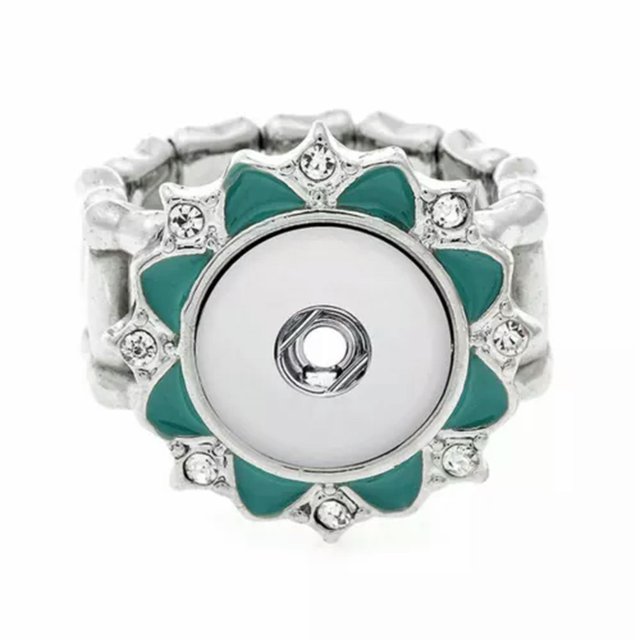 HOOUN Charm Crystal Chunk Drill Snap Ring Fit For 12mm Chunk Snap Button Jewelry -33