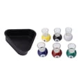 thumbnail image 1 of Ymiko Billiards Pool Balls Shot Glasses Set of 6 with Serving Tray, 1 of 8