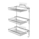 thumbnail image 1 of Estante de ducha de acero inoxidable: Soporte plegable para champú de estante de ducha sin taladro de 3 niveles, 1 of 8