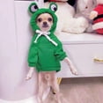 thumbnail image 5 of Pet Clothes, Dogs Hooded Sweatshirt Fruit Warm Coat Sweater Cold Weather Costume for Puppy Small Medium Large Dog Green Frog S, 5 of 5