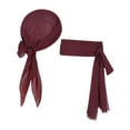 thumbnail image 2 of Conjunto de disfraz de pirata Strade Fareast Limited Cinturón y pañuelo Rojo oscuro, 2 of 8