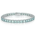 thumbnail image 2 of 4-5mm Moissanite Tennis Bracelets 6-7 Inches D Color VVS1 clarity Diamond Bracelet S925 Sterling Silver Blue Green Moissanite Bracelet for Women with Certificate, 2 of 9