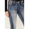 thumbnail image 4 of Miss Me Women's Dark Wash Mid Rise 34" Bootcut Stretch Denim Jeans - M9179B 26W x 34L, 4 of 4