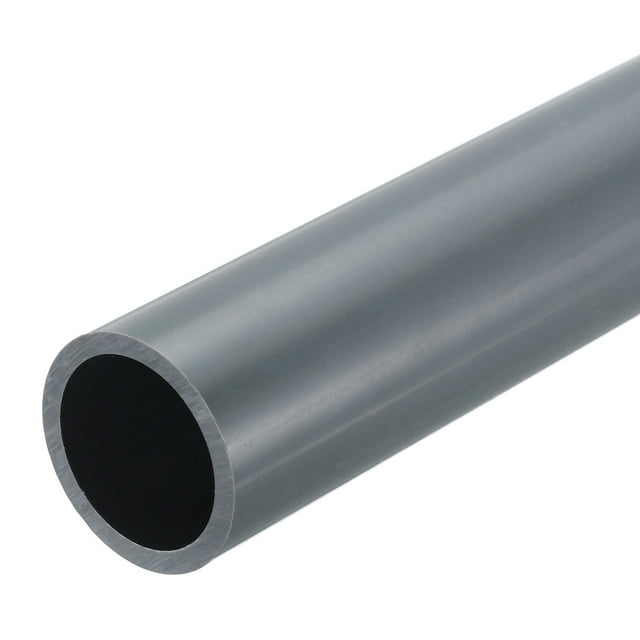 Tubo redondo rígido de PVC Uxcell 28.8mm ID 34mm OD 8" de longitud gris claro de alto impacto para tuberías de agua, manualidades, fundas de cables