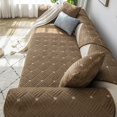 Soft Warm Plush Sofa Couch Covers Weave Pattern NonSlip Sectional