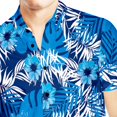 thumbnail image 2 of Camisas Hombres Camisas de manga corta con estampado floral azul Ropa diaria Camisas deportivas al aire libre, 2 of 5