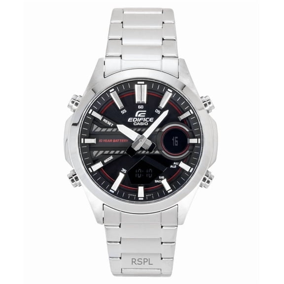 Casio Edifice Analog Digital Stainless Steel Black Dial Quartz EFV-C120D-1A4 100M Men's Watch