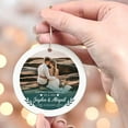 thumbnail image 4 of Our First Christmas as Mr & Mrs Ornament 2025, Custom Name Text Date Names Photo Keepsake, 1st Christmas Married Ornament for Newlywed Couple, 4 of 5