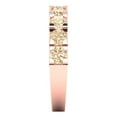 thumbnail image 4 of 1.53 ctw Wedding Band for Women - 14K Rose Gold Natural Morganite Stackable Eternity Ring, 4 of 6