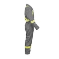 thumbnail image 4 of Safety Hi Vis Coverall with Leg Zipper 100% Cotton, 7 oz (3XL, Light Grey), 4 of 5
