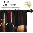 thumbnail image 6 of 2 Pack Valances Window Treatments Red Wine and Grapes Blackout Drapes Adjustable Curtain Valances for Windows Living Room Kitchen Over Sink 18x52 Rod Pocket Valances, 6 of 6
