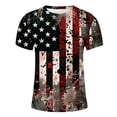 thumbnail image 5 of JURANMO Dollar Deals Men's Distressed USA Flag T-Shirt 4th of July Patriotic Graphic Tees Shirts Casual Round Neck Muscle Fit Tops Independence Day Short Sleeve Blouse Multicolor M, 5 of 6