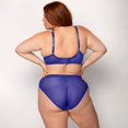 thumbnail image 2 of Sheer Mesh High Cut Brief - Cosmic Blue, 2 of 3