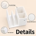thumbnail image 5 of NUSIGN 2-in-1 Desk Organizer with Pen Holder, Desktop Storage Organizer for Pens, Notebooks, Sticky Notes and Office Supplies,White, 5 of 7