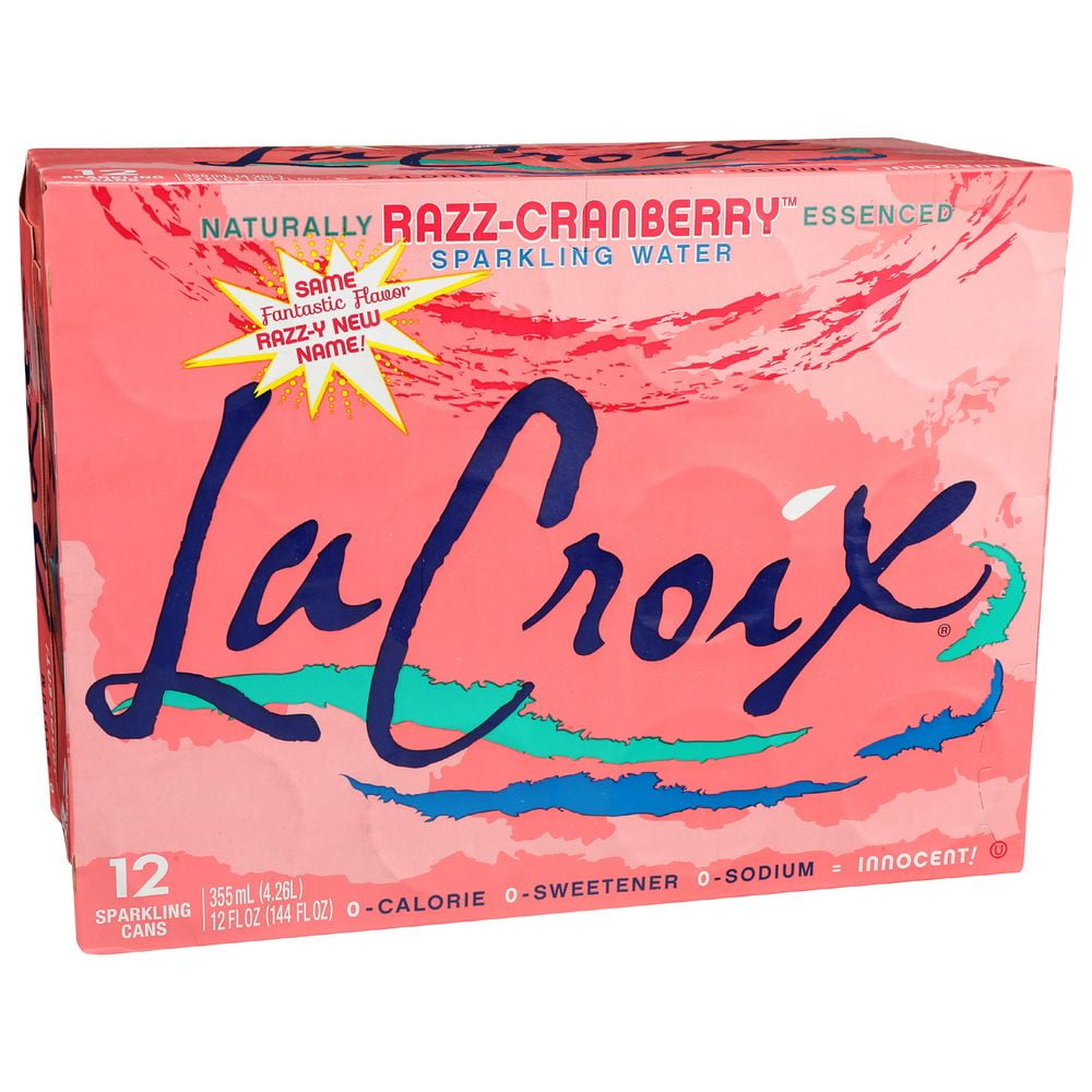 Lacroix Cran Raspberry Sparkling Water, 12 Fluid Ounce Can -- 24 per Case.