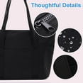 thumbnail image 3 of Kwuty Tote Bag for Women, Travel Essentials Large Tote Bag with Zipper, Top Handle Handbag for Travel, Work, 3 of 7