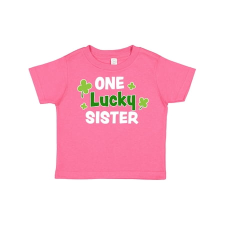 

Inktastic One Lucky Sister with Shamrocks Gift Toddler Toddler Girl T-Shirt
