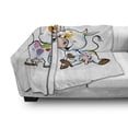 thumbnail image 3 of Crazy Soft Flannel Fleece Blanket, Farmland Animals Cartoon Baby Cows with Colorful Spots Nursery Creature Illustration, Cozy Plush for Indoor and Outdoor Use, 60" x 80", Multicolor, by Ambesonne, 3 of 6