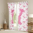 thumbnail image 3 of Castle Fairy Personalized Initial Girl Blackout Curtains Set of 2 (52x84 Each),Pink White Window Curtains,Cartoon Bowknot Curtains and Drapes,Luxury Bedroom Decor, 3 of 6