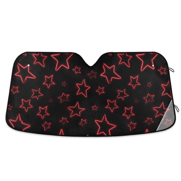 ALAZA Stars Pattern Car Windshield Sun Shade Foldable UV Ray Sunshade Visor Protector 55 x 27.6in
