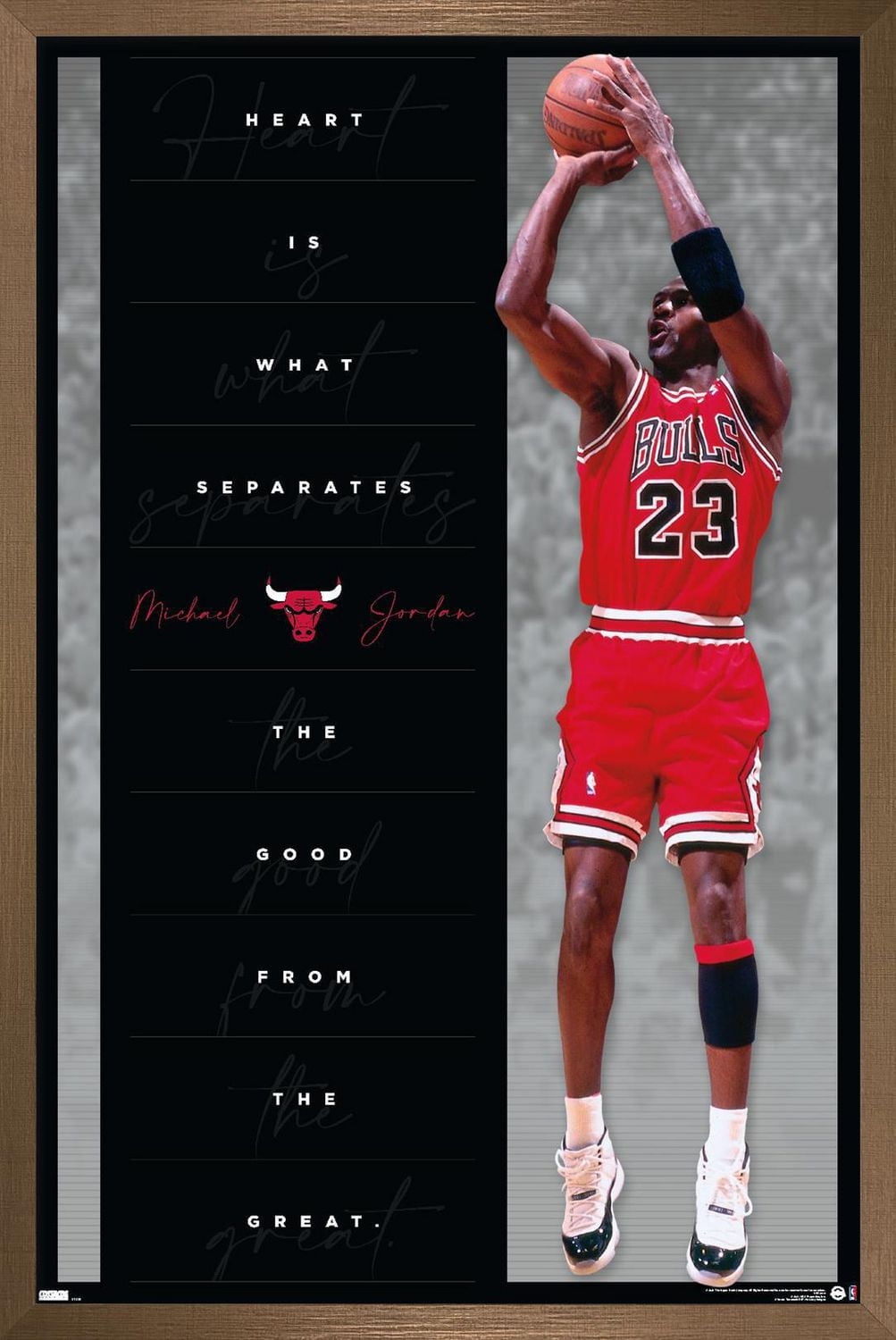 Michael Jordan - Heart Wall Poster, 22.375" x 34"