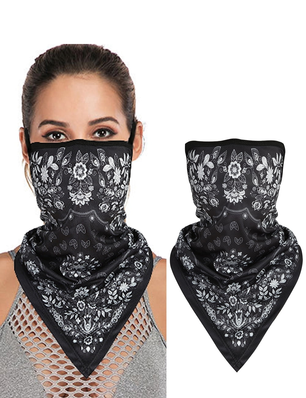 Winter Bandana Ear Loops Face Cover Mask Warmer Neck Gaiter Scarf Sport Dust Ski Balaclava 