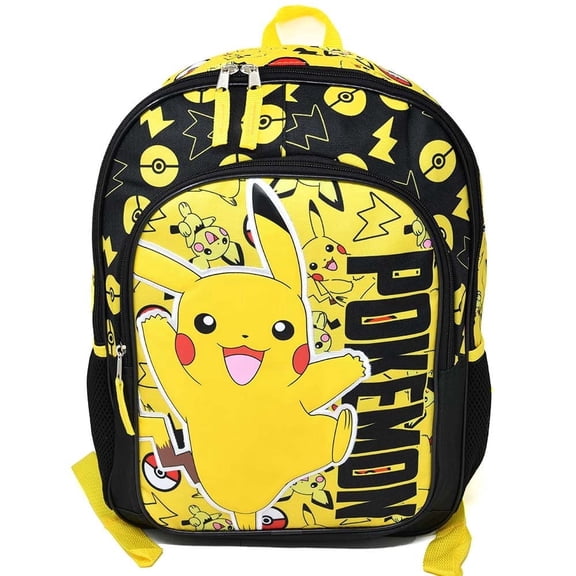 Pokemon "Pikachu" 16" Backpack with 1 Front Pocket